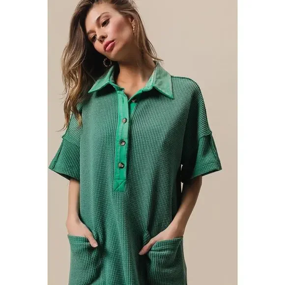 BiBi Dip Dye Mineral Washed Knit Dress - Picture 2 of 9